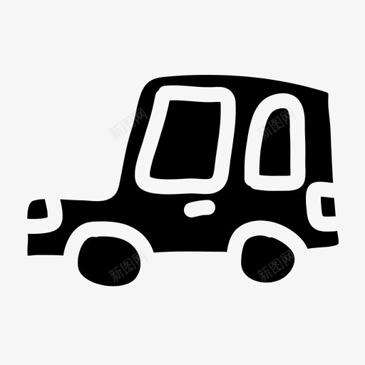 货车汽车涂鸦图标svg_新图网 https://ixintu.com 手绘 汽车 涂鸦 货车 运输