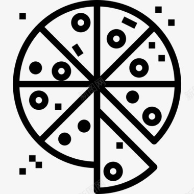 披萨食品饮料2直系图标图标