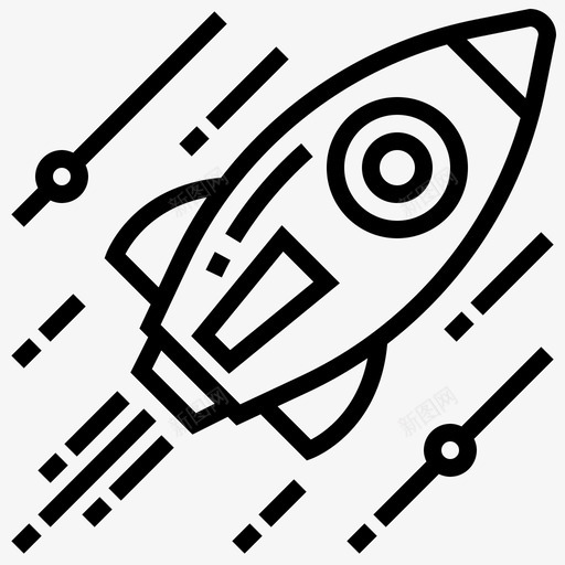 曲速驱动火箭图标svg_新图网 https://ixintu.com 太空 太空线 宇宙飞船 曲速 火箭 驱动