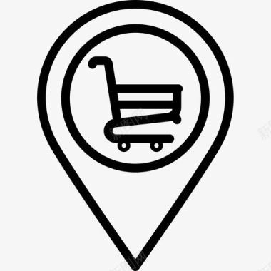 商业和购物零售38线性图标图标