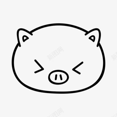 小猪动物赤壁图标图标