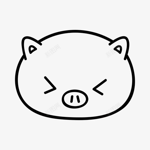 小猪动物赤壁图标svg_新图网 https://ixintu.com 两只 动物 可爱 小猪 赤壁