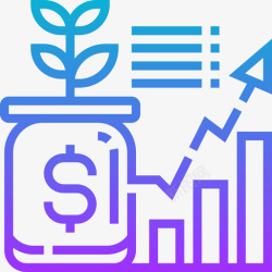 储蓄金储蓄金融科技要素5梯度图标高清图片