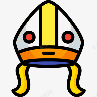 教皇帽子5线条颜色图标图标