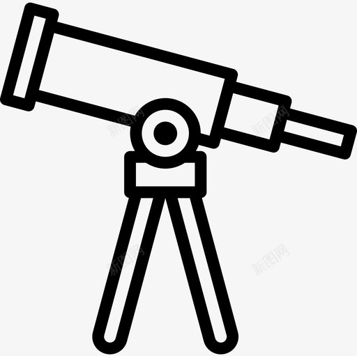 望远镜科学72直线图标svg_新图网 https://ixintu.com 望远镜 直线 科学