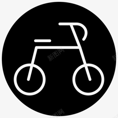 自行车骑自行车的野营队的小前锋图标图标