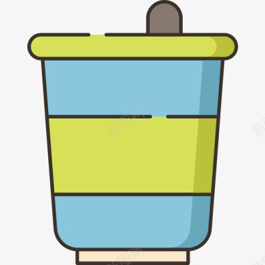 酸奶食品饮料6线性颜色图标图标