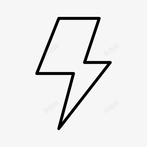 光闪电电力图标svg_新图网 https://ixintu.com 每天 电力 闪电