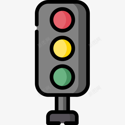 交通灯导航和地图20线性颜色图标svg_新图网 https://ixintu.com 交通 地图 导航 线性 颜色