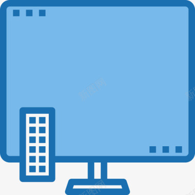 电视设备和技术8蓝色图标图标