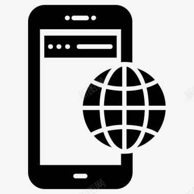 移动互联网应用程序全球通信移动应用程序图标图标