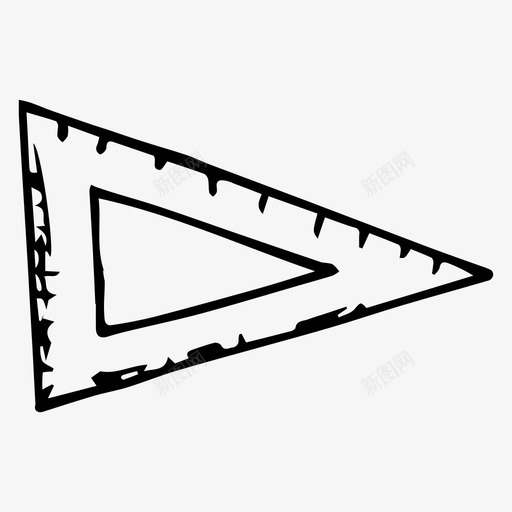 尺子几何直角图标svg_新图网 https://ixintu.com 几何 学校 尺子 手绘 方形 直角