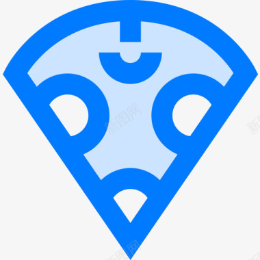 披萨保龄球5蓝色图标图标