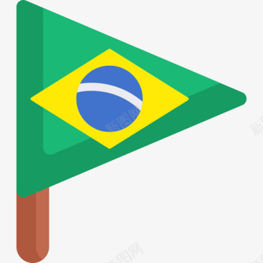 旗帜巴西嘉年华15扁平图标图标