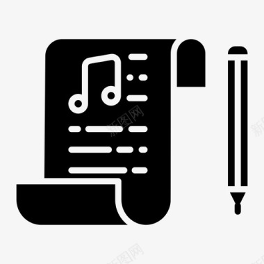 音乐笔记文件歌曲图标图标