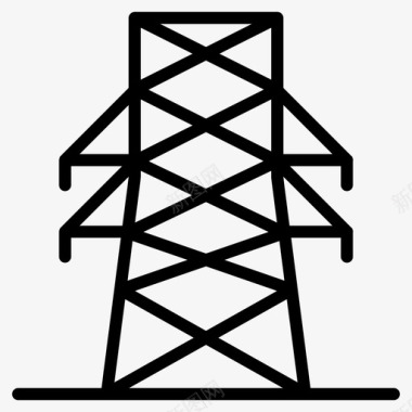 电塔杆电流传输电塔图标图标
