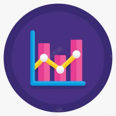 条形图信息图3扁平圆形图标图标