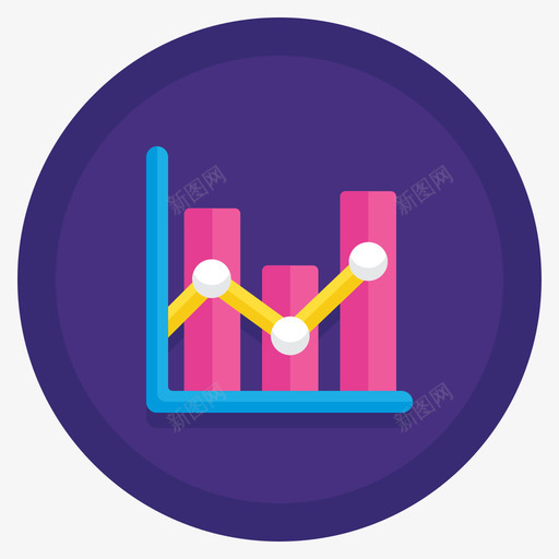 条形图信息图3扁平圆形图标svg_新图网 https://ixintu.com 信息 圆形 扁平 条形图