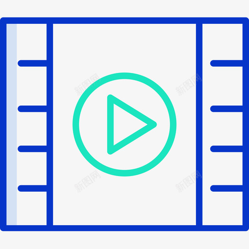 视频电影院65轮廓颜色图标svg_新图网 https://ixintu.com 电影院 视频 轮廓 颜色