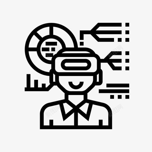 虚拟现实人工智能增强现实图标svg_新图网 https://ixintu.com 人工智能 人工智能机器人 仿真 增强现实 虚拟现实