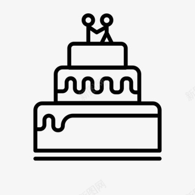 婚礼蛋糕新娘活动图标图标