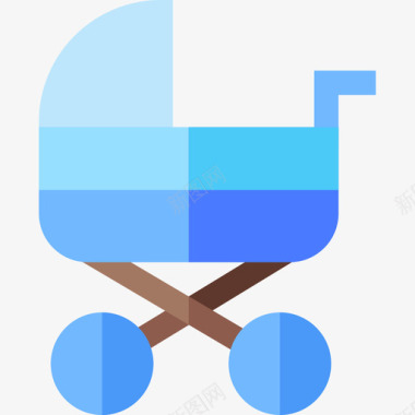推车婴儿和玩具8扁平图标图标
