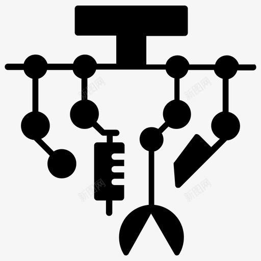 机器人手术临床机器人医疗机器人图标svg_新图网 https://ixintu.com 临床 医疗 向量 图标 字形 手术 技术 机器人 远程