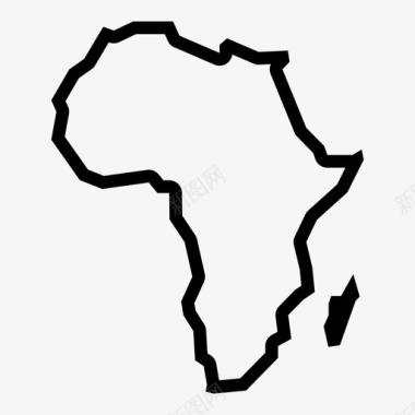 非洲地图非洲大陆图标图标