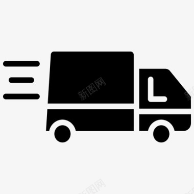 送货车快速送货包裹图标图标