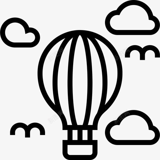 热气球网页和平面线性图标svg_新图网 https://ixintu.com 热气球 线性 网页和平面设计