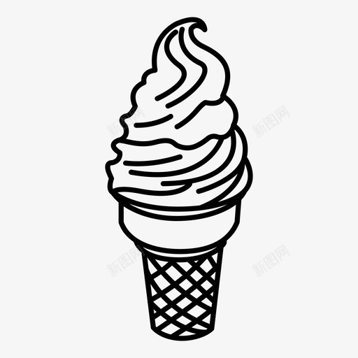 冰淇淋筒食物食物12图标svg_新图网 https://ixintu.com 冰淇淋筒 食物 食物12