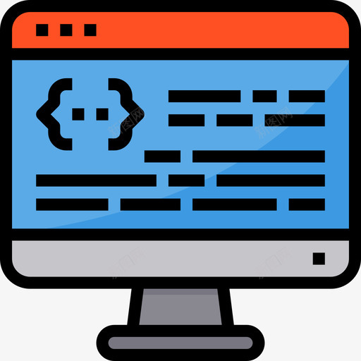 编码网站和窗口界面5线颜色图标svg_新图网 https://ixintu.com 界面 窗口 编码 网站 颜色