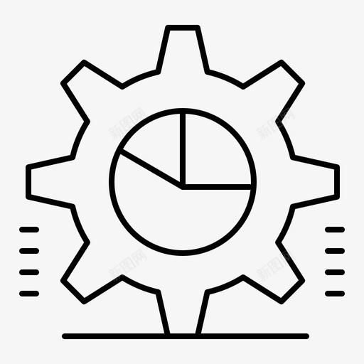 齿轮饼图设置图标svg_新图网 https://ixintu.com 数字 统计 营销 设置 饼图 齿轮