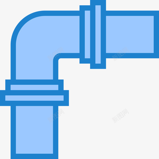 管道水管工4蓝色图标svg_新图网 https://ixintu.com 水管工4 管道 蓝色