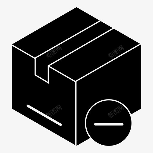 删除产品箱子捆绑图标svg_新图网 https://ixintu.com 删除产品 包装 捆绑 箱子 财务和物流 运输