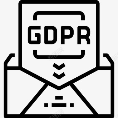 邮件gdpr24线性图标图标