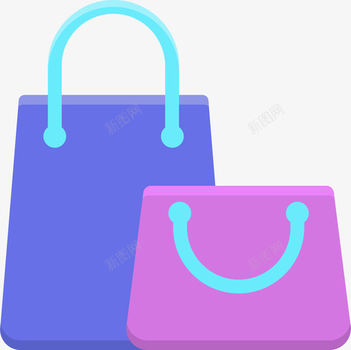 购物袋电子商务134扁平图标svg_新图网 https://ixintu.com 扁平 电子商务134 购物袋