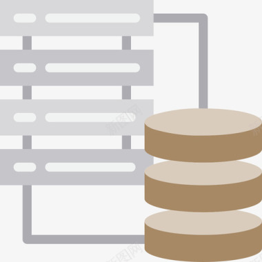 数据库数据和网络2平面图标图标