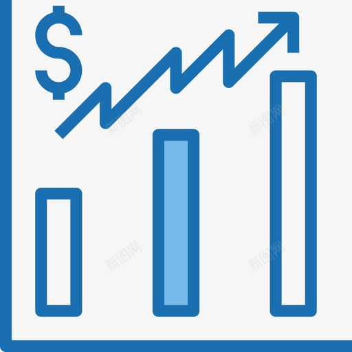 增长银行和金融7蓝色图标svg_新图网 https://ixintu.com 增长 蓝色 金融 银行