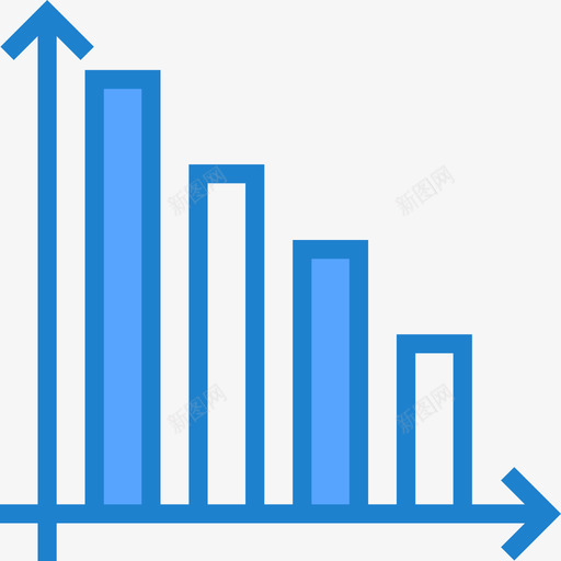 条形图图表3蓝色图标svg_新图网 https://ixintu.com 图表 条形图 蓝色