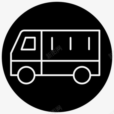 公共汽车小型公共汽车运输工具图标图标