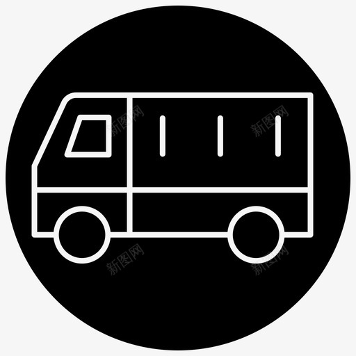 公共汽车小型公共汽车运输工具图标svg_新图网 https://ixintu.com 2号线 公共汽车 小型 物流 货车 车辆 运输工具
