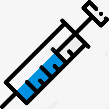 注射器研究科学9颜色省略图标图标