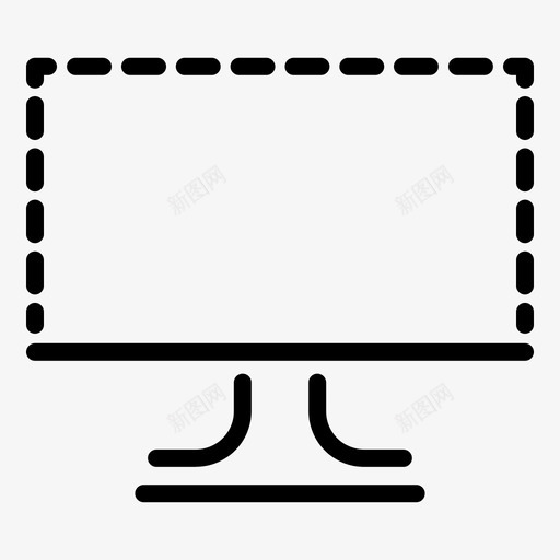 无边框电视显示器条形图标svg_新图网 https://ixintu.com 无边框电视 显示器 条形 电视 电视技术