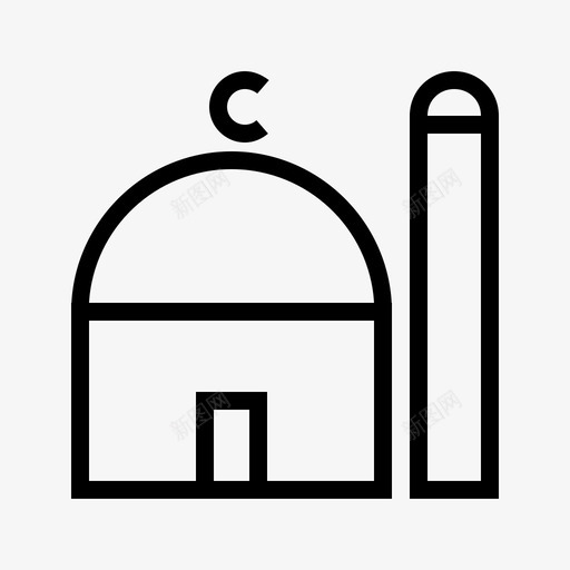 清真寺祈祷斋月图标svg_新图网 https://ixintu.com 仁慈 斋月 概述 清真寺 祈祷