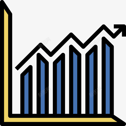 箭头市场和经济7线颜色图标svg_新图网 https://ixintu.com 市场 箭头 经济 颜色
