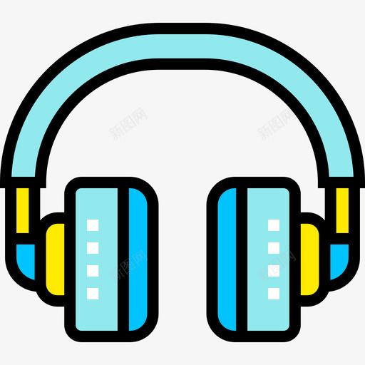 耳机设备41线性颜色图标svg_新图网 https://ixintu.com 线性 耳机 设备 颜色