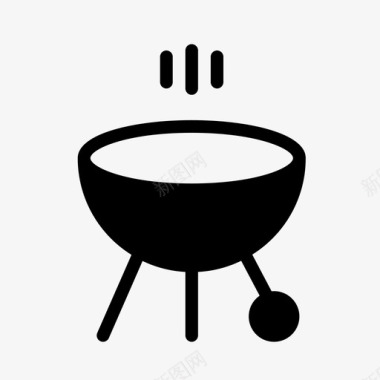 烧烤烹饪热图标图标