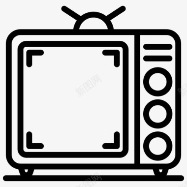 电视清洁概念图标图标