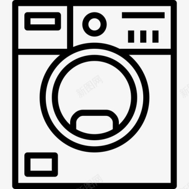 洗衣机家具和家用洗衣机28台直列式图标图标